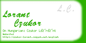 lorant czukor business card